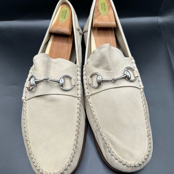 Gucci Men's Beige Loafers with Silver Bit G11/US12 - Picture 3 of 7